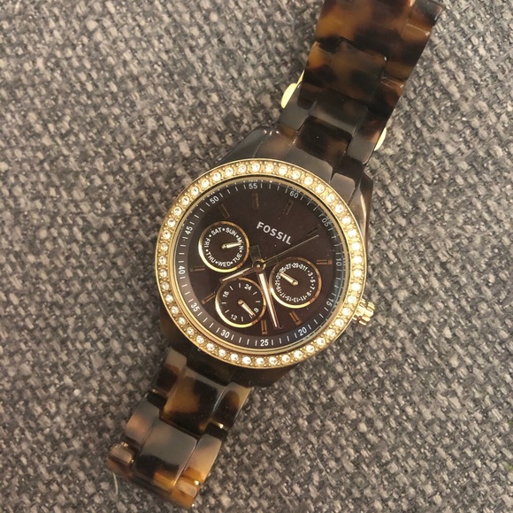 Fossil Tortoise Shell Watch - Picture 1 of 1